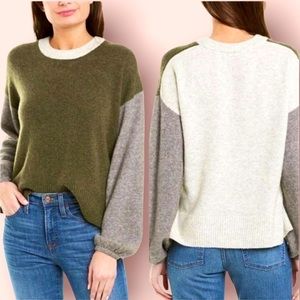 Madewell Colorblock Payton Sweater S